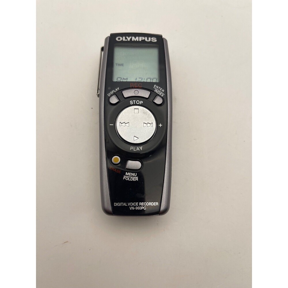 Olympus VN-950PC Digital Voice Recorder Tested Works w/ New Batteries